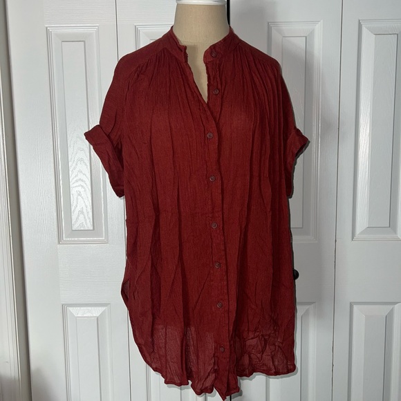 Silence + noise button up flowy shirt 🧡 - Picture 6 of 14